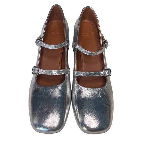 Vagabond Shoemakers Adison Double-Buckle Metallic Leather Pumps Size EU 37, US 6 - Picture 3 of 12